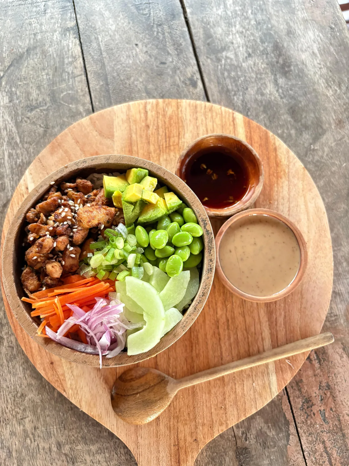 Poke bowl at On Air Cafe