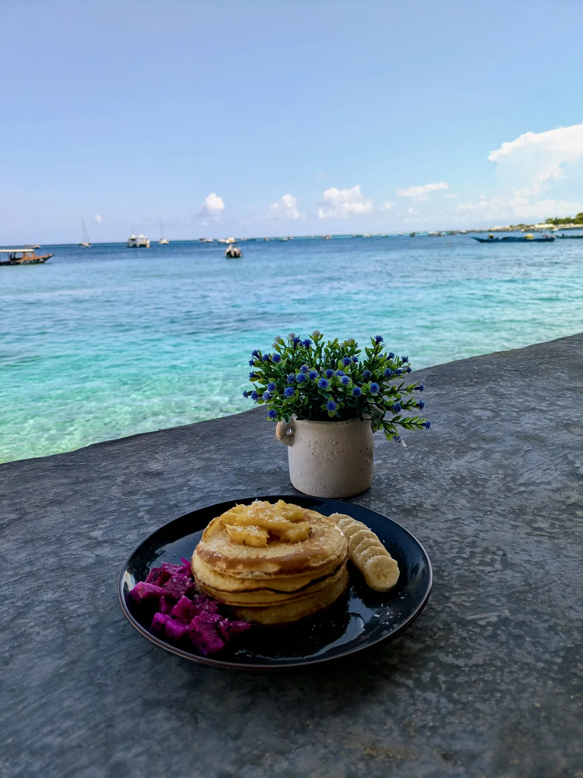Pancakes with a sea view